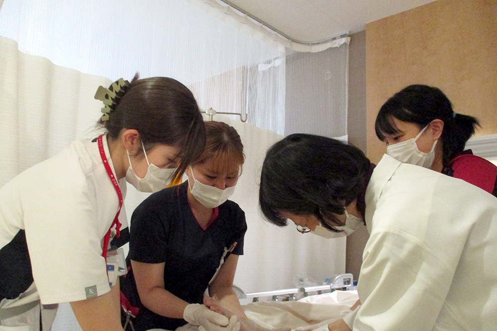 ベットでの褥瘡処置